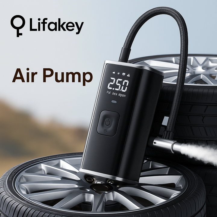 Rechargeable Car Air Pump – 150 PSI with Digital Display