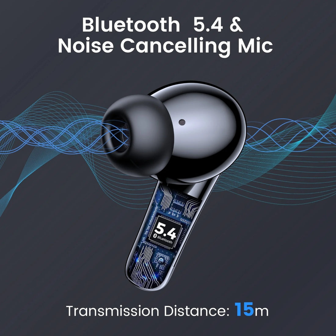 TWS Wireless Earbuds Bluetooth 5.4 – Noise Cancelling, Game/Music Mode, 60H Battery